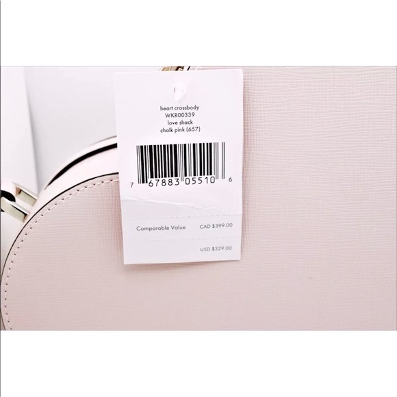 Kate Spade Love Shack Heart Crossbody - Pink Chalk WKR00339 NWT $329 - Picture 4 of 7
